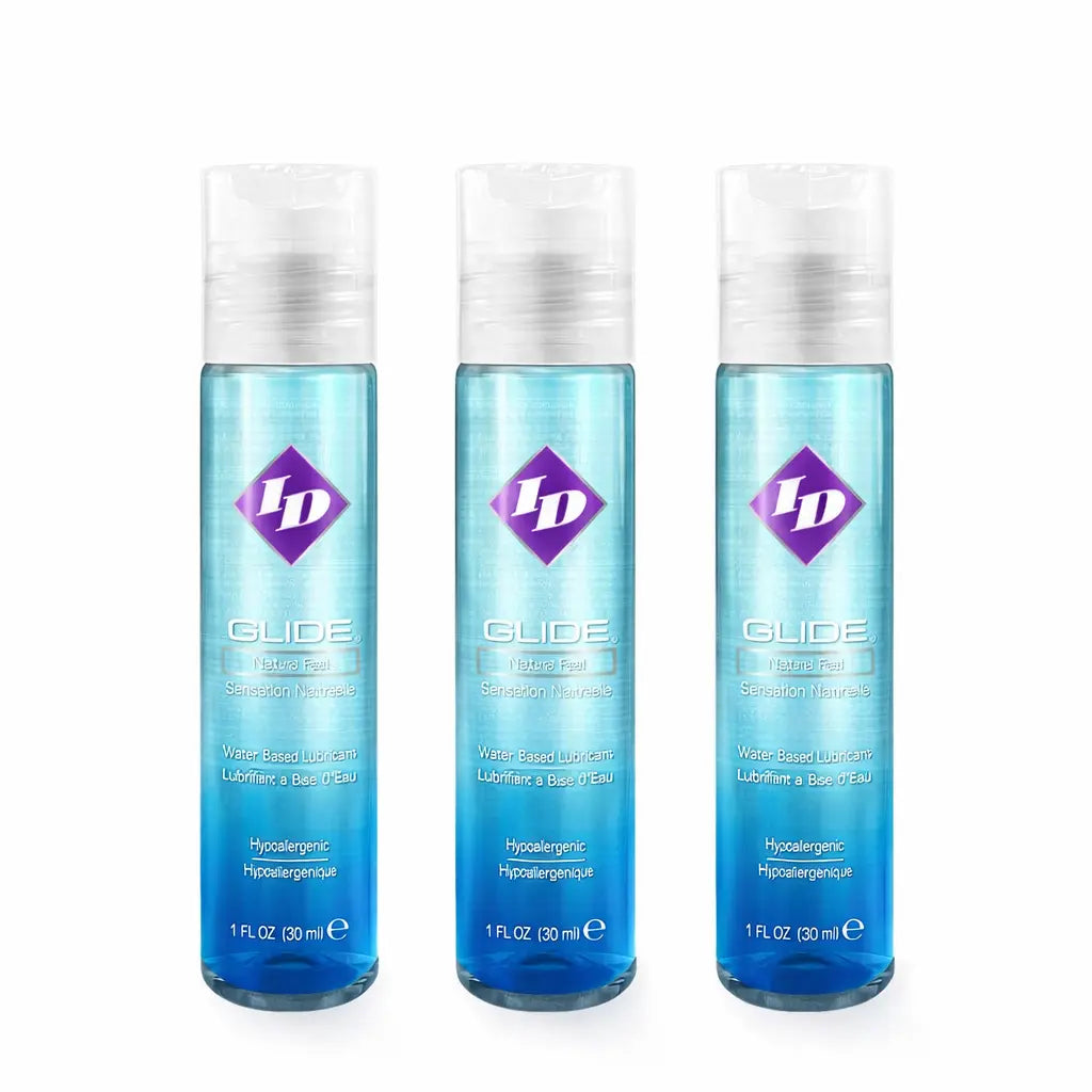 Pack of 3 ID Glide Water Based Sensual Lubricant 1oz Personal Lube - Pink Bunny